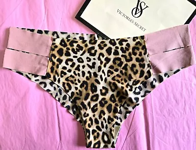 Victoria's Secret PINK Animal Print Smooth No-Show Cheekster Tanga Panties L • $9.99