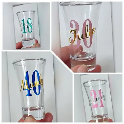 £3.70 • Buy Personalised Shot Glass, 18th, 21st, 30th Birthday Gift, Personalised Gift, 