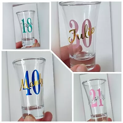 Personalised Shot Glass 18th 21st 30th Birthday Gift Personalised Gift  • £3.75