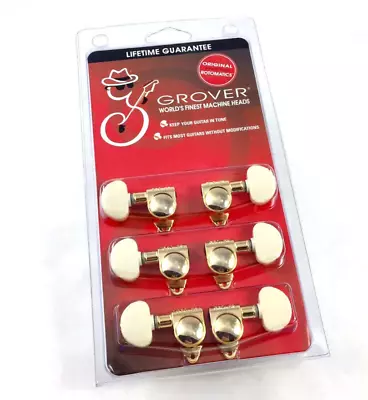 Grover Gold Ivoroid Button Rotomatic Tuners For Gibson®/Epiphone® Guitar 102GI • $92