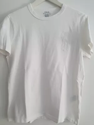 Polo Ralph Lauren White Mesh Tee. Size Medium. • $18