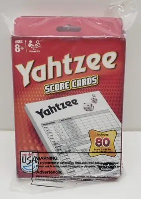 Hasbro Gaming 06100 Yahtzee Game Score Pads 80 Sheets • $13.99