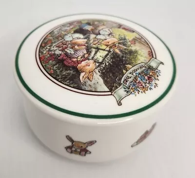 Villeroy & Boch Foxwood Tales Brian Paterson Trinket Box RABBITS Spring Picnic • $15.96