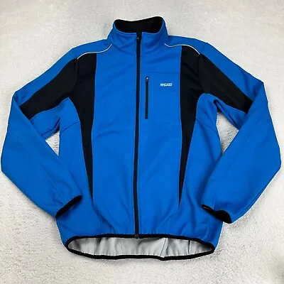 Arsuxeo Cycling Jacket Mens XL Windproof Blue Black Full Zip • $21.25