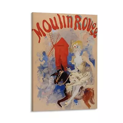 Paris Moulin Rouge Cabaret Canvas Poster Office Decor Family Decor Art Modern • $65