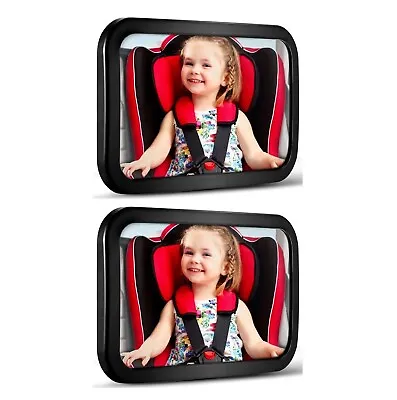 2X Baby Seat Car Mirror Safely Monitor Child In Rear Facing Seats 360° • £9.59