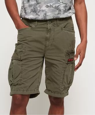 SUPERDRY Size 32W Ripstop Parachute Cargo Men’s Shorts In Sage Green • $25