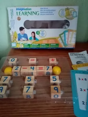 Childs Math Blocks 5 Years Plus Imagination Learning In Good Condition • £3