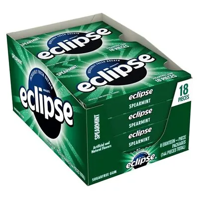 ECLIPSE Spearmint Sugar Free Gum18 Count (Pack Of 8) • $13.78