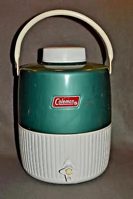 Coleman 2 Gallon Green Snow-Lite Water Jug With Drinking Cup 1975 Vintage • $44.99