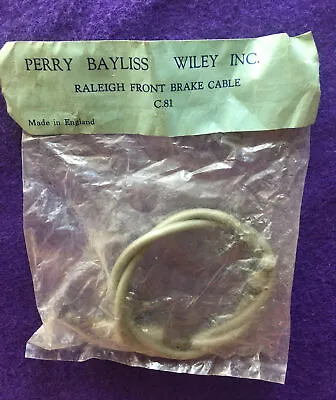 $24.99 • Buy NOS Vintage PERRY BAYLISS WILEY Raleigh Front Brake Cable Superbe Sports ENGLAND