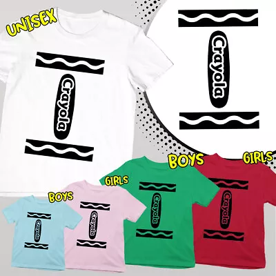 £7.59 • Buy Kids World Book Day Crayola Funny T-Shirt Crayon Fancy Dress Costume Tee Top#2