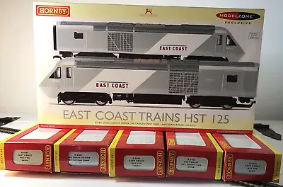 Hornby Oo Gauge R2964 East Coast Trains Hst 125 Train Pack + 5 Coaches Mint Cond • £449