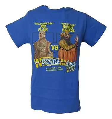 Wrestlemania 8 Ric Flair Vs Macho Man Randy Savage WWE Mens T-shirt • $27.99