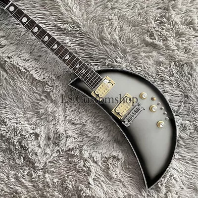 Custom Silver Burst Moonsault Electric Guitar Chrome Hardware Rosewood Fretboard • $156.75