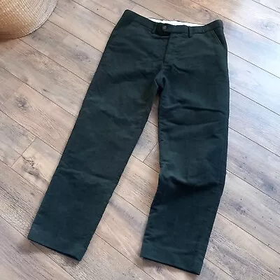 Hoggs Of Fife Dark Green Moleskin Trousers Mens 100% Cotton Size 40 W  31  L • $62.24