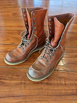 Vintage Wearmaster Sears Roebuck USA 1950 Motorcycle Hunting Biker Work Boots 6 • $423.50