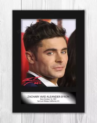 Zac Efron 1 A4 Reproduction Autograph Picture Poster Choice Of Frame • £9.99