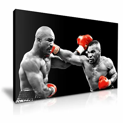 Mike Tyson Vs Evander Holyfield Boxing Canvas Modern Home Art ~ 5 Size   • £16.99