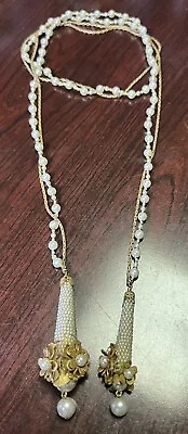Vintage Beads Grape Clusters & Leaves Miriam Haskell Style Necklace Unsigned 40  • $129.99