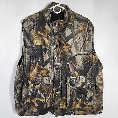 Remington Reversible Vest Men 2XL Camouflage/Black Hunting Full Zip Snap Pockets • $21