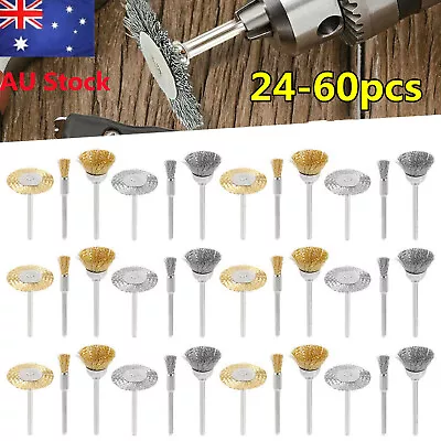 Stainless Steel Wire Brush Dremel Tool Rotary Die Grinder Removal Wheel Set • $16.99