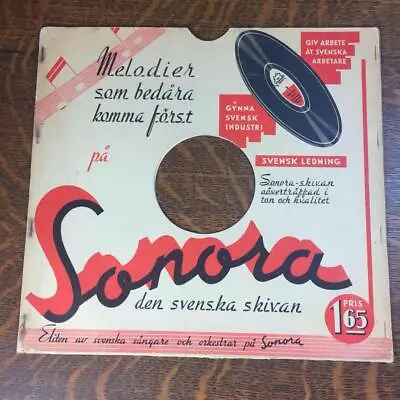 Antique Vintage SONORA Phonograph Record EMPTY SLEEVE Bag Packaging • $24.99