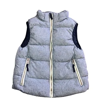 H&M Blue Puffer Sleeveless Vest Youth Jacket Size (6-7) Pockets • $7