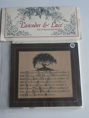 Lavender And Lace Cross Stitch Chart Mother's Tree L&L38   Sealed  RARE • £14.99