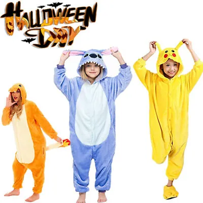 £15.38 • Buy UK Kids Animal Pyjamas Pikachu Onesie11 Pokemon Charmander Costume Pyjama