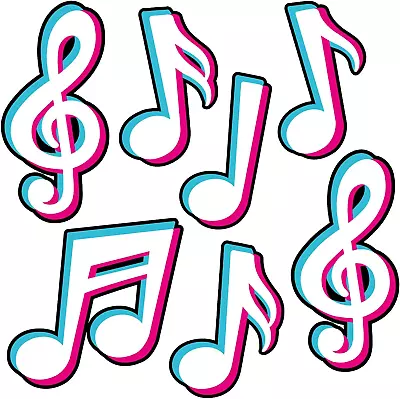 40 Pcs Music Notes Cutouts Music Party Decorations Musical Notes Silhouette For  • $16.99