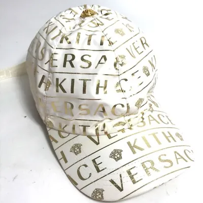 VERSACE Medusa KITH Keith Collaboration Logo Hat Cap Baseball Cap White/Gold • $220