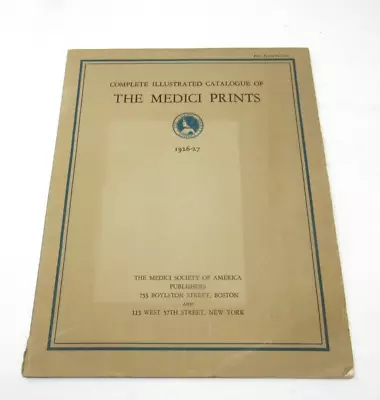 Medici Society Catalogue Of Medici Prints 1926-27 50 Pgs Illustrated Art • $12