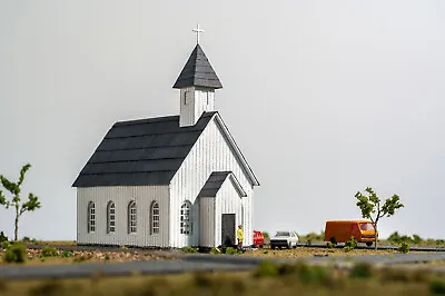 Laser Cut N Scale Country Church Building KIT • $22.95