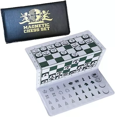 WE Games Mini Magnetic Pocket Chess Set Travel Trifold 6 In. • $9.99