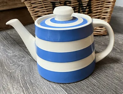 £35 • Buy Vintage TG Green Cornishware Teapot - Blue And White Stripe