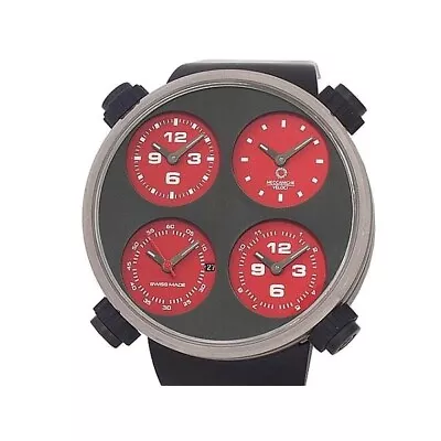 Mechanique Veloci Quattrovalvole W124K152 Automatic Gray Red Dial Men's Watch • $2400