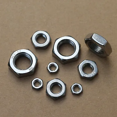 304 Stainless Steel Select Size M2 - M16 Thin Hex Nuts Right Hand Thread • $39.06