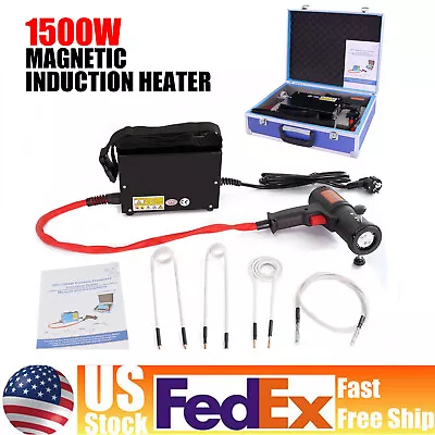 1500W Magnetic Induction Heater Kit Bolt Remover Flameless Heat Tool+4 Soft Coil • $249.99