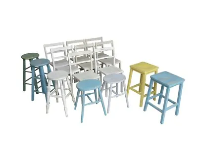 Hand Painted Stacking Chairs / Chapel Chairs - Dining / Office / School Chair • £22