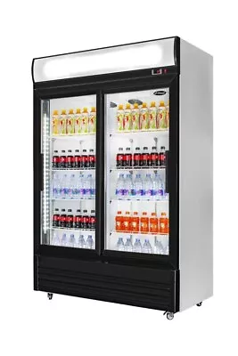 Fricool 2-Glass Door Merchandiser Refrigerator Beverage Cooler Sliding Door NEW • $2150