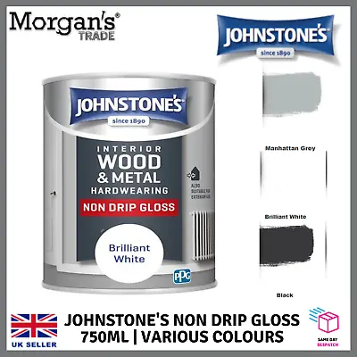 £13.49 • Buy Johnstone's Non Drip Gloss Paint  Wood Metal 750ml Various Colours