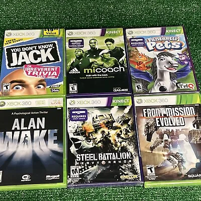 Sealed Xbox 360 Lot Of 6 Games Alan Wake Front Mission Steel Battalion Micoach • $93.75