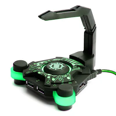 ENHANCE GX-B1 Green Gaming Mouse Bungee And Active 2.0 USB Hub • $17.99