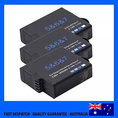 3 X For GoPro Hero 5/6/7 Rechargeable Battery For Camera AHDBT-501 AHDBT 501 • $38.98