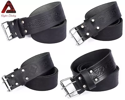 Scottish Men's 2  Wide Embossed Belt 100% Leather  KILTS Belts Utility BELTS • $24.69
