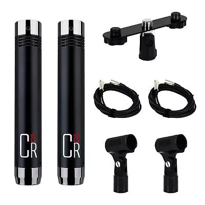 MXL CR21 Stereo Microphone Pair W/ Stereo Bar & 2 20-foot XLR Mic Cables Bundle • $114.95