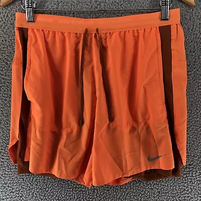 Nike Dri-FIt Stride 5' Running Shorts Orange DM4757-885 Men's Size L • $35