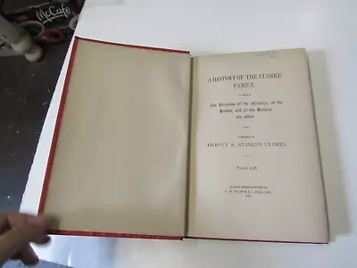 £7.97 • Buy 1903 English Genealogy, History Clarke Family W/Stanley, Becher