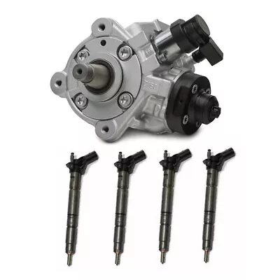 03L130755A Common Rail Fuel Pump+4x Fuel Injectors 03L130277A For Audi 2.0TDI VW • $769.50